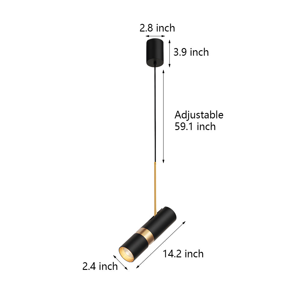 Creative Cylindrical Led Three Step Dimming Modern Pendant Lights Hanging Lamp