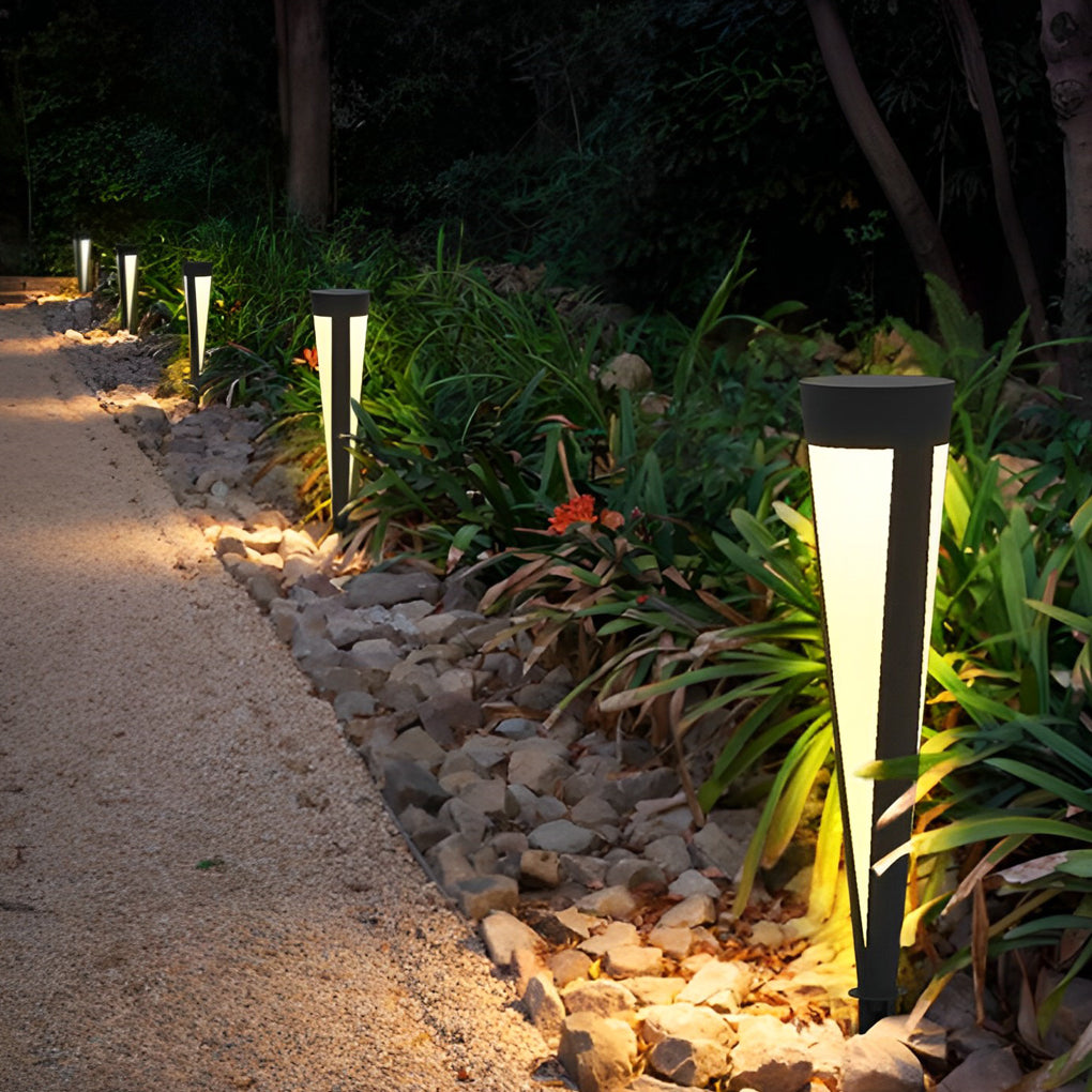 Round Gray Modern Solar Outdoor Lights Ha076213
