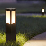 Industrial Style Square Led Solar Landscape Lighting Waterproof Outdoor Pathway Lights With Remote Control