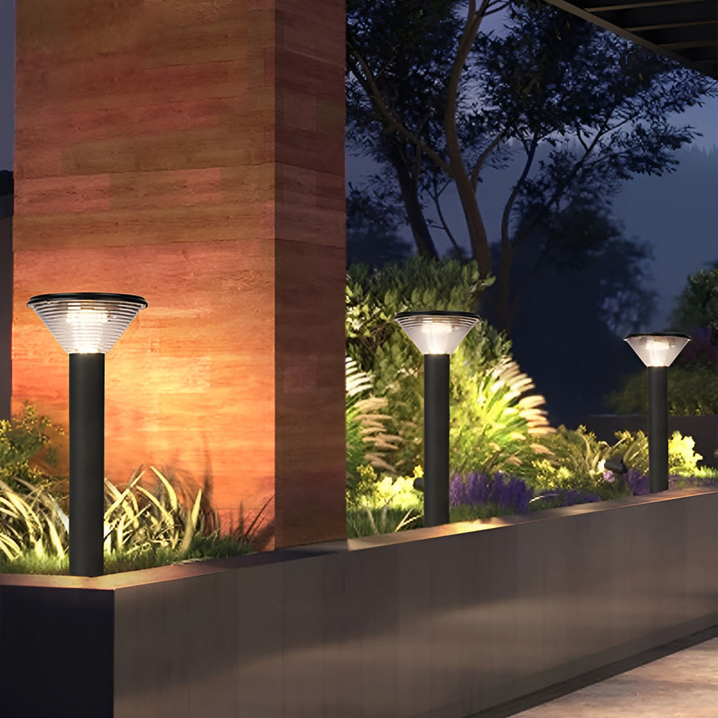 Round Light Control Induction Solar Pathway Lights