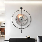 Battery Operated Round Led Hanging Metal Wall Clock