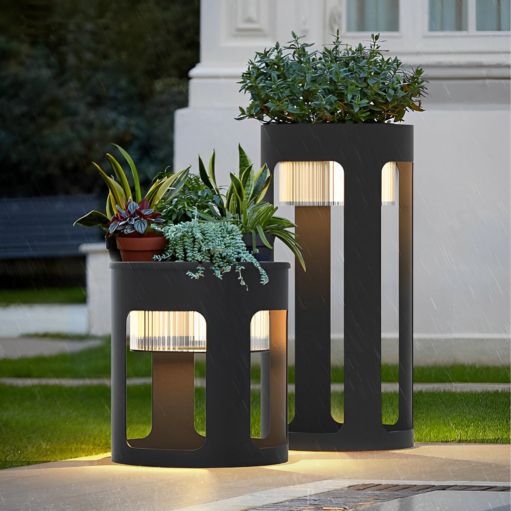 Round Solar Powered Outdoor Lights Ha080964