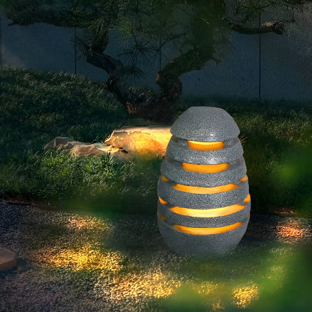 Resin Egg Shaped Outdoor Garden Lights Li002276