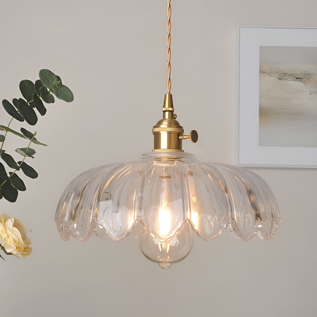 Retro Flower Glass Nordic Kitchen Pendant Lighting Li001973