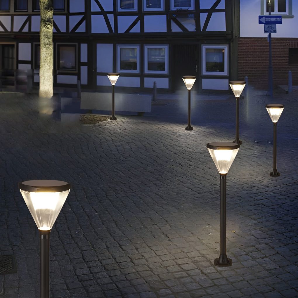 Geometric Waterproof Led Black Pathway Post Lights Li002037