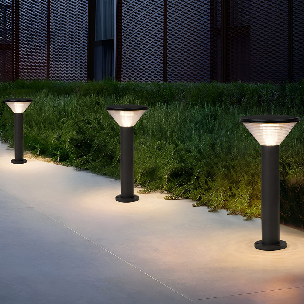 Round Light Control Induction Solar Pathway Lights