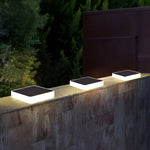 Waterproof Led Outdoor Ground Lawn Deck Recessed Solar Disk Lights Landscape Lighting