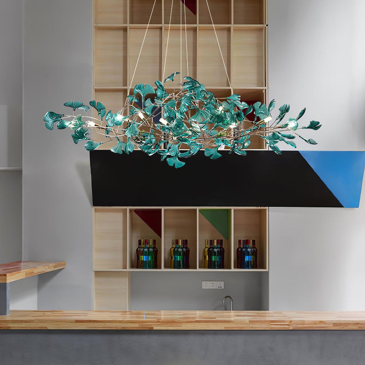 acrylic-ginkgo-leaf-chandelier