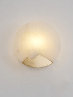 Polished Brass Wall Sconce with Alab