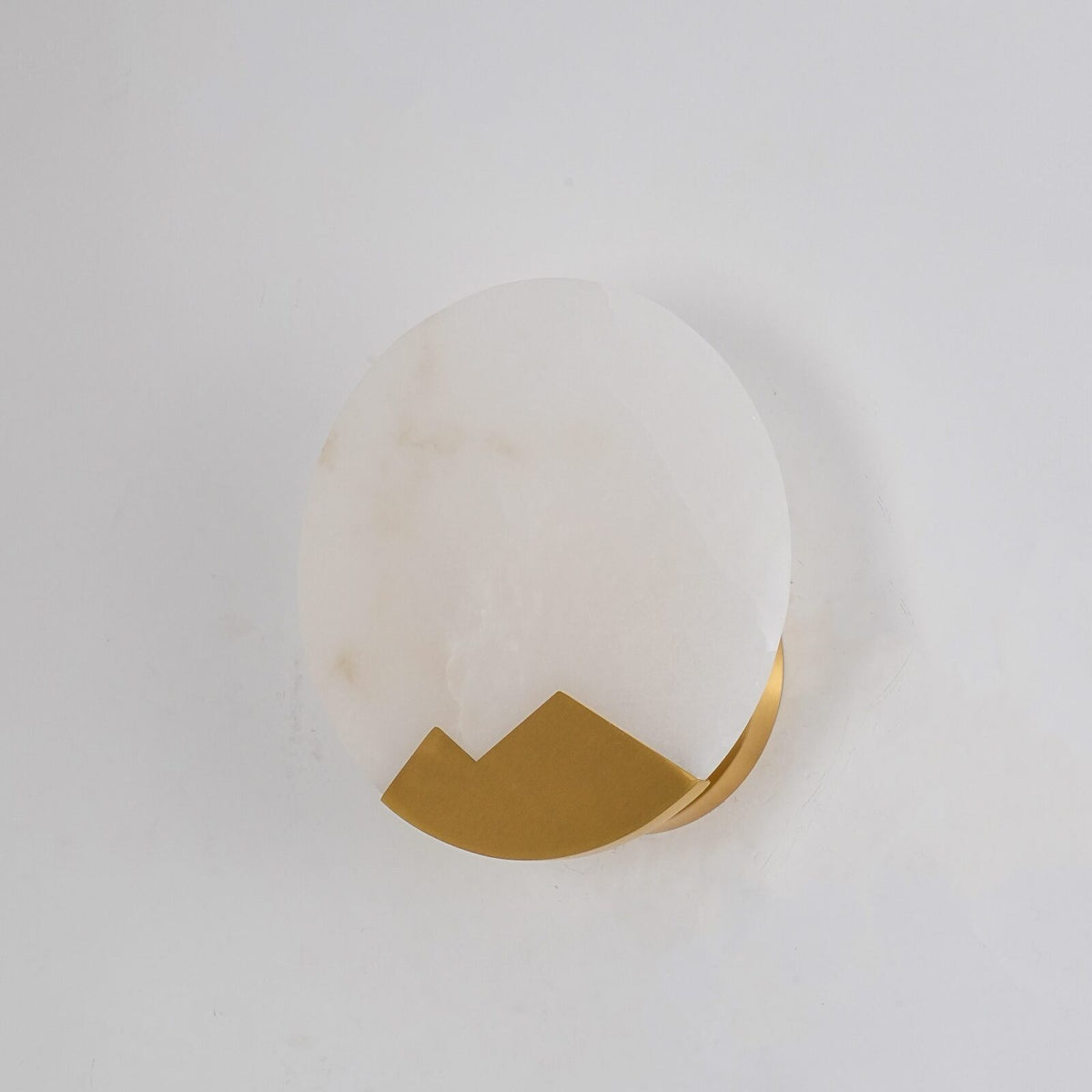 Polished Brass Wall Sconce with Alab