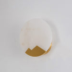 Polished Brass Wall Sconce with Alab