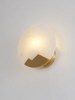 Polished Brass Wall Sconce with Alab