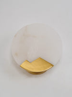 Polished Brass Wall Sconce with Alab