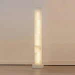 Square Alabaster Pillar Floor Lamp