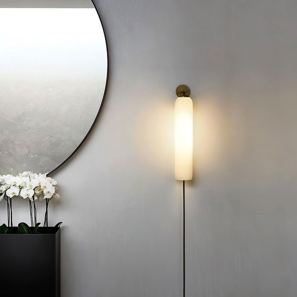 Art Glass Plug In Sconce