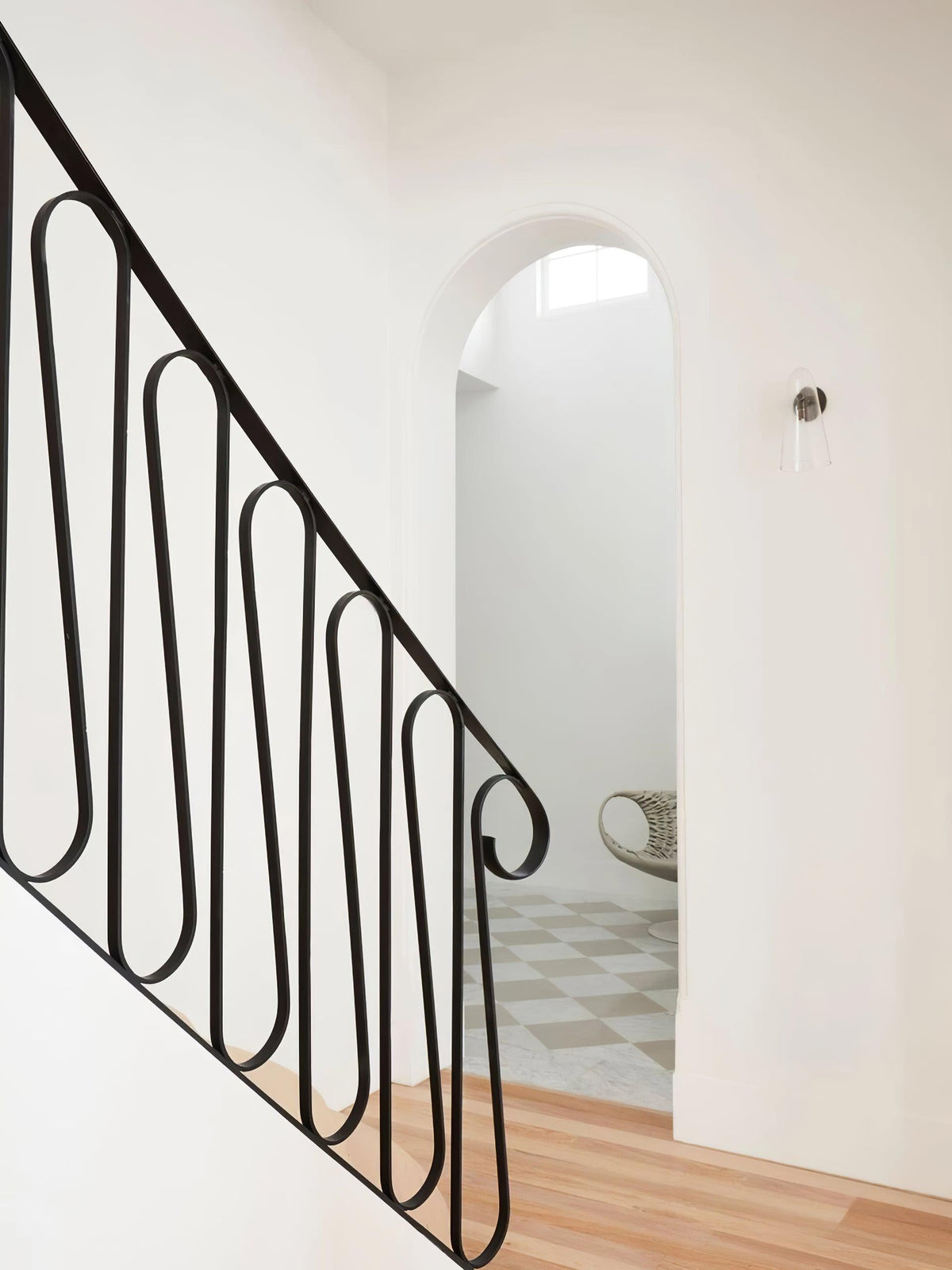 Conical Glass Plug In Wall Lamp