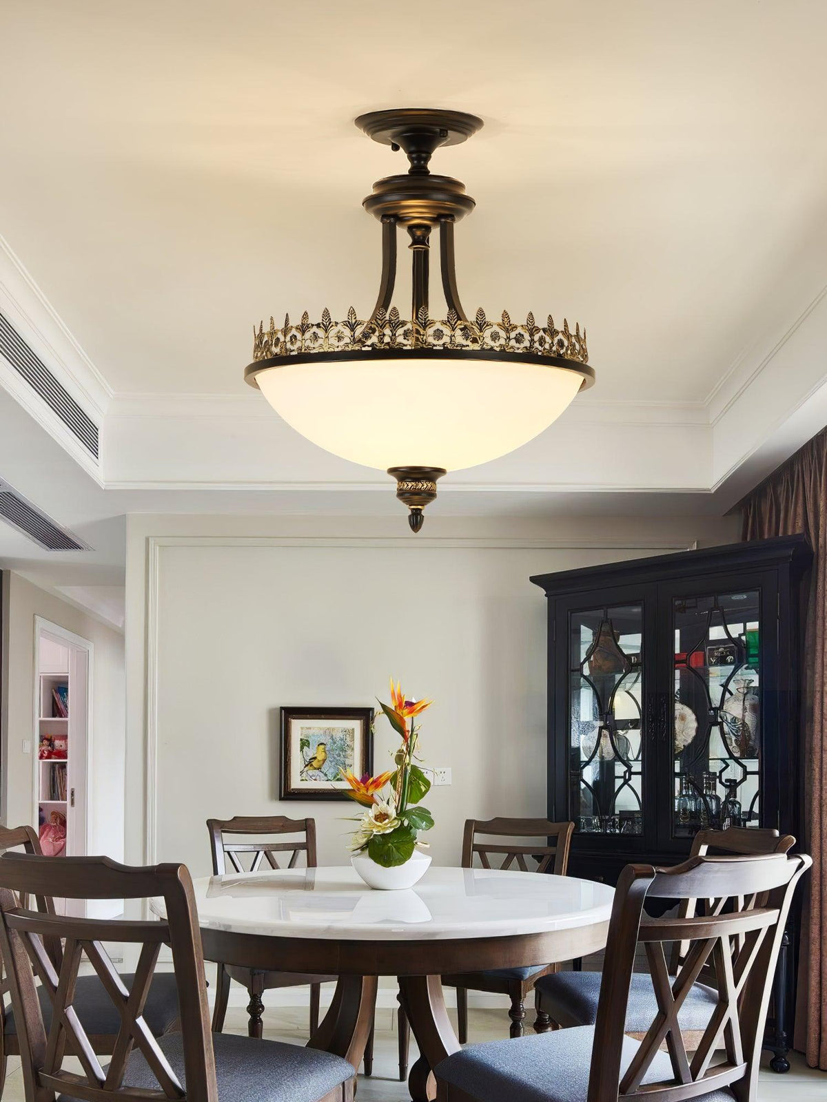 black-vintage-bowl-frosted-glass-ceiling-light