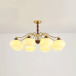 Persimmon Glass Globe Chandelier