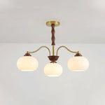 Persimmon Glass Globe Chandelier