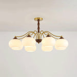 Persimmon Glass Globe Chandelier