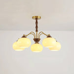 Persimmon Glass Globe Chandelier