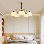Persimmon Glass Globe Chandelier