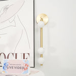 Brass Glass Tube Plug In Wall Lamp