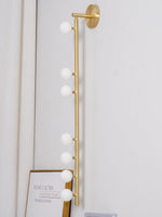 Brass Glass Tube Plug In Wall Lamp