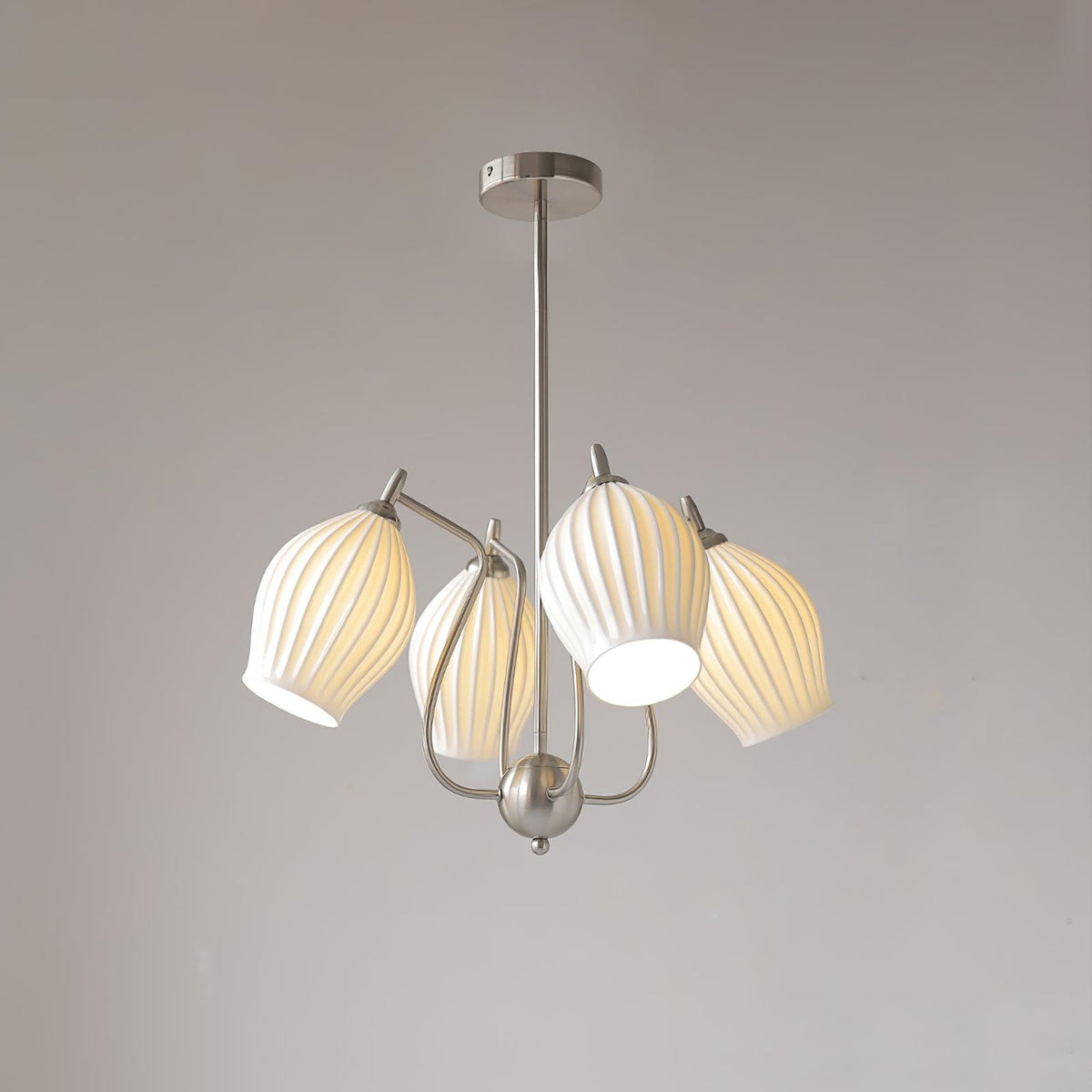 ceramic-ribbed-chandelier