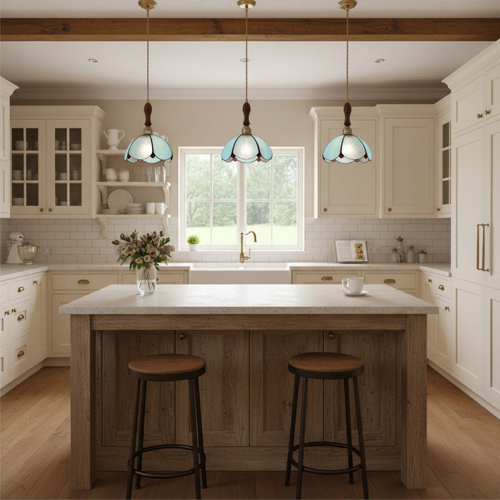 colorful-stained-glass-pendant-light