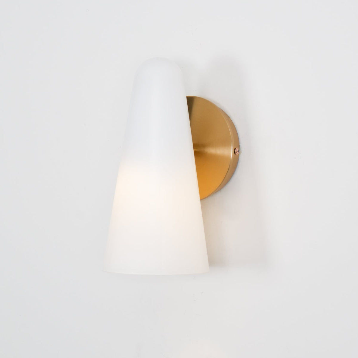 Conical Glass Plug In Wall Lamp
