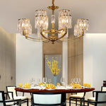 crystal-column-brass-chandelier
