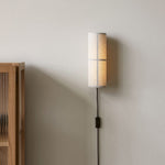 Cylinder Fabric Plug In Wall Lamp