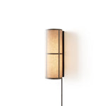 Cylinder Fabric Plug In Wall Lamp