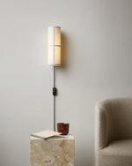 Cylinder Fabric Plug In Wall Lamp