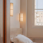 Cylinder Fabric Plug In Wall Lamp