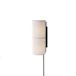 Cylinder Fabric Plug In Wall Lamp