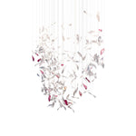 Crystal Glass Feather Crown Hanging Chandelier