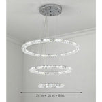 3 4 Light Led Tiered Chandelier Led Crystal Ring Hanging Pendant Light