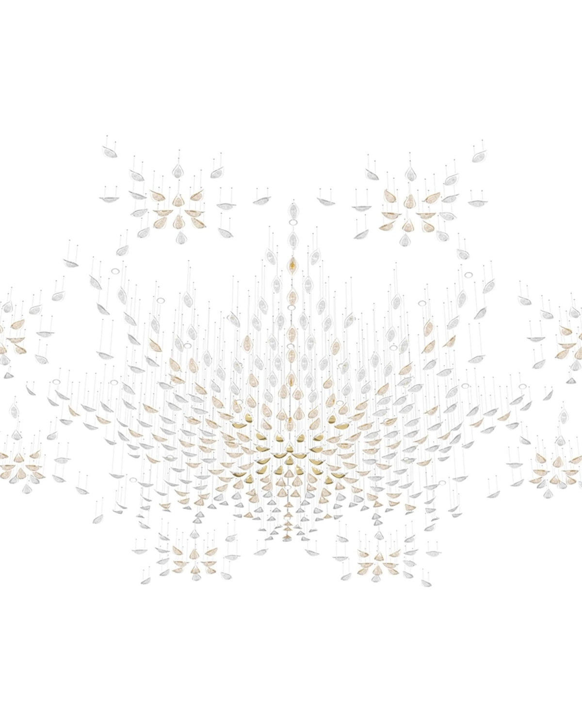 Floating Leaves Chandelier Ceiling Light Fixture