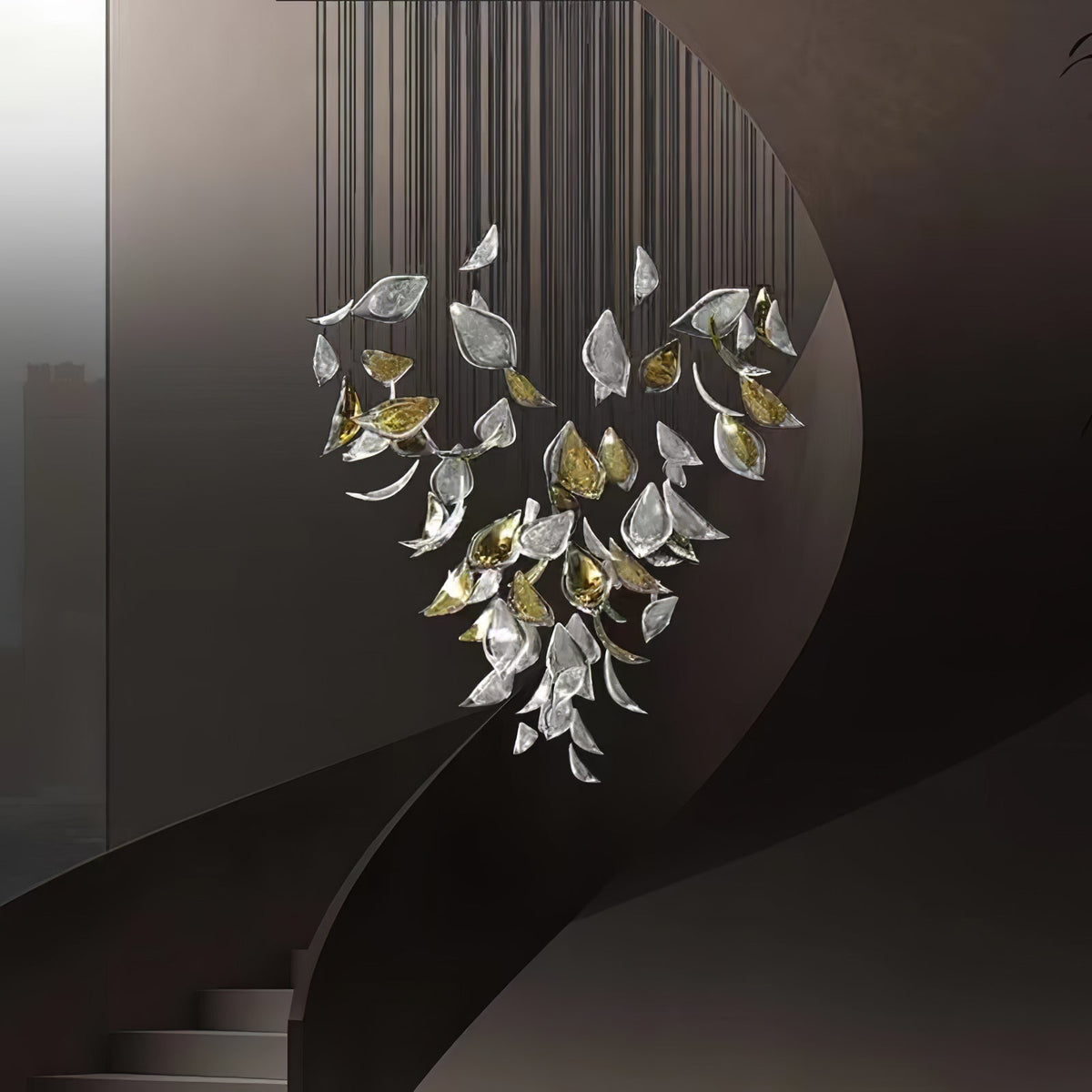 Floating Leaves Chandelier Ceiling Light Fixture