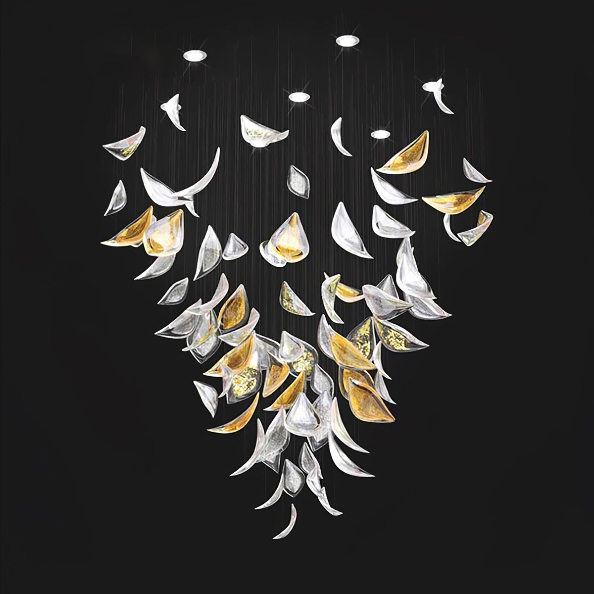 Floating Leaves Chandelier Ceiling Light Fixture