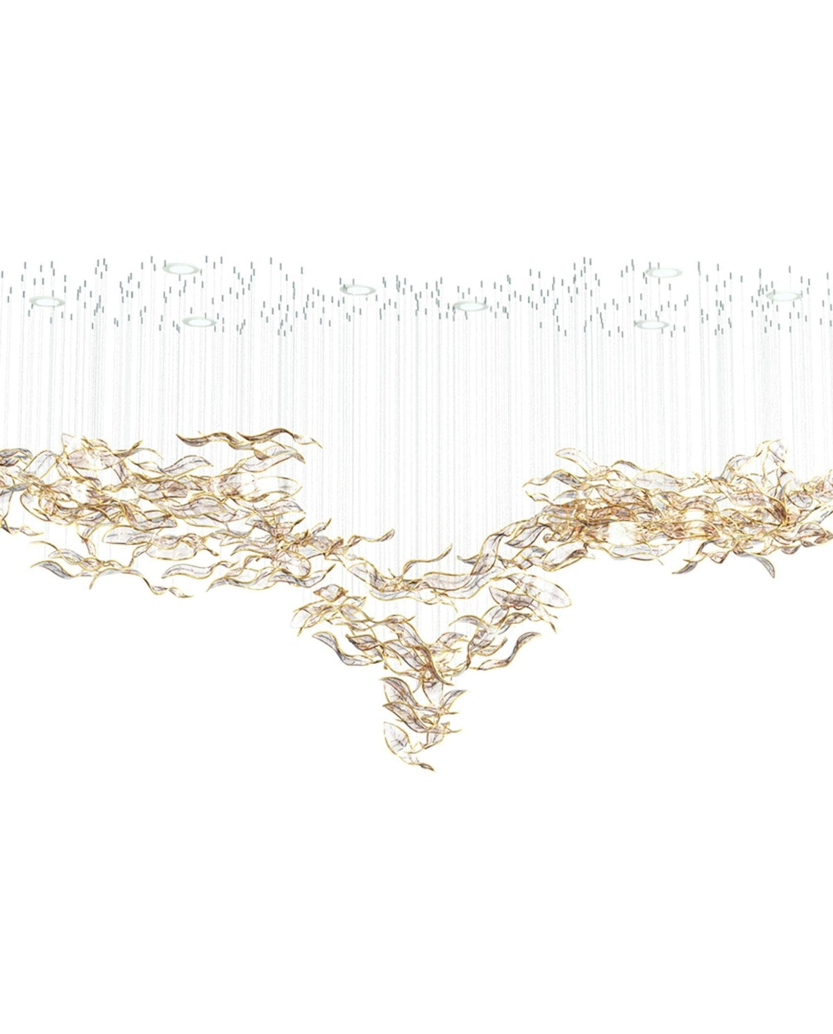 Fluttering Leaf Ceiling Chandelier Light Fixture