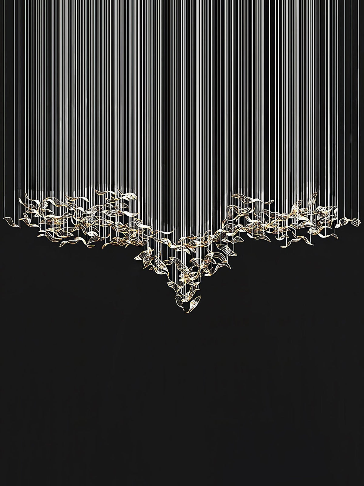 Fluttering Leaf Ceiling Chandelier Light Fixture