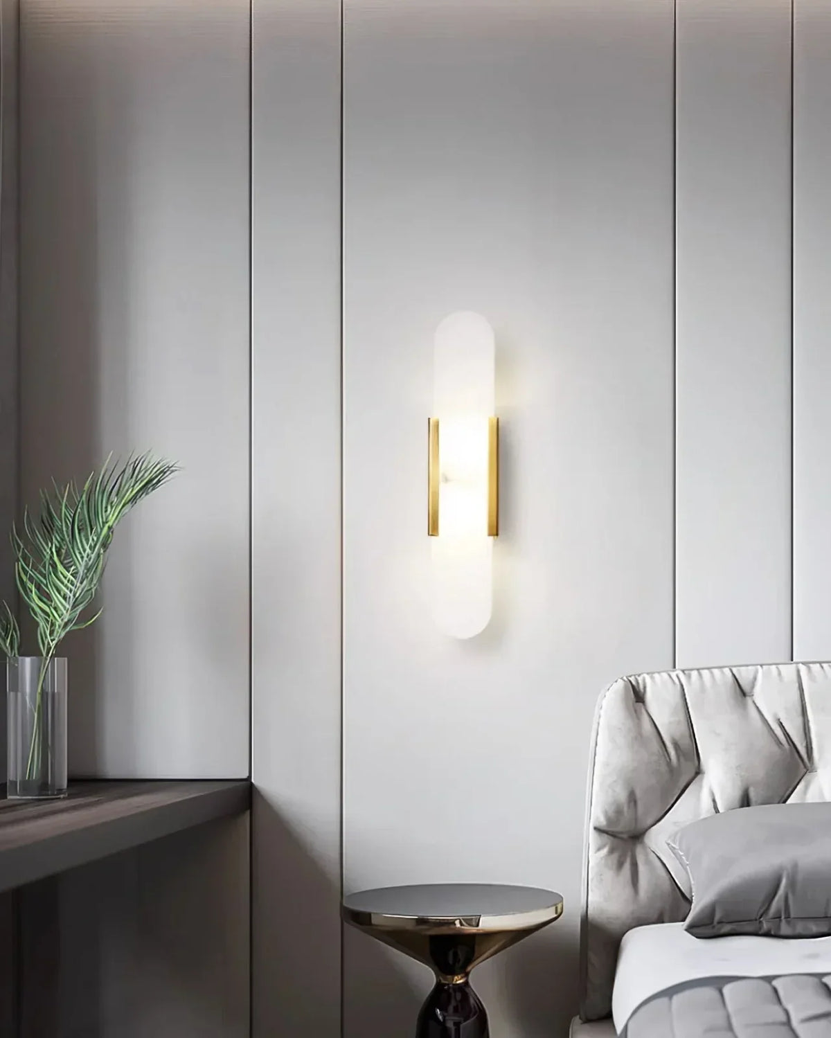 Melange Elongated Alabaster Sconce