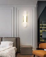 Melange Elongated Alabaster Sconce