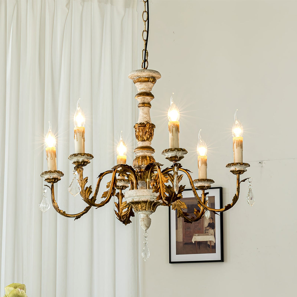 giltwood-wood-chandelier