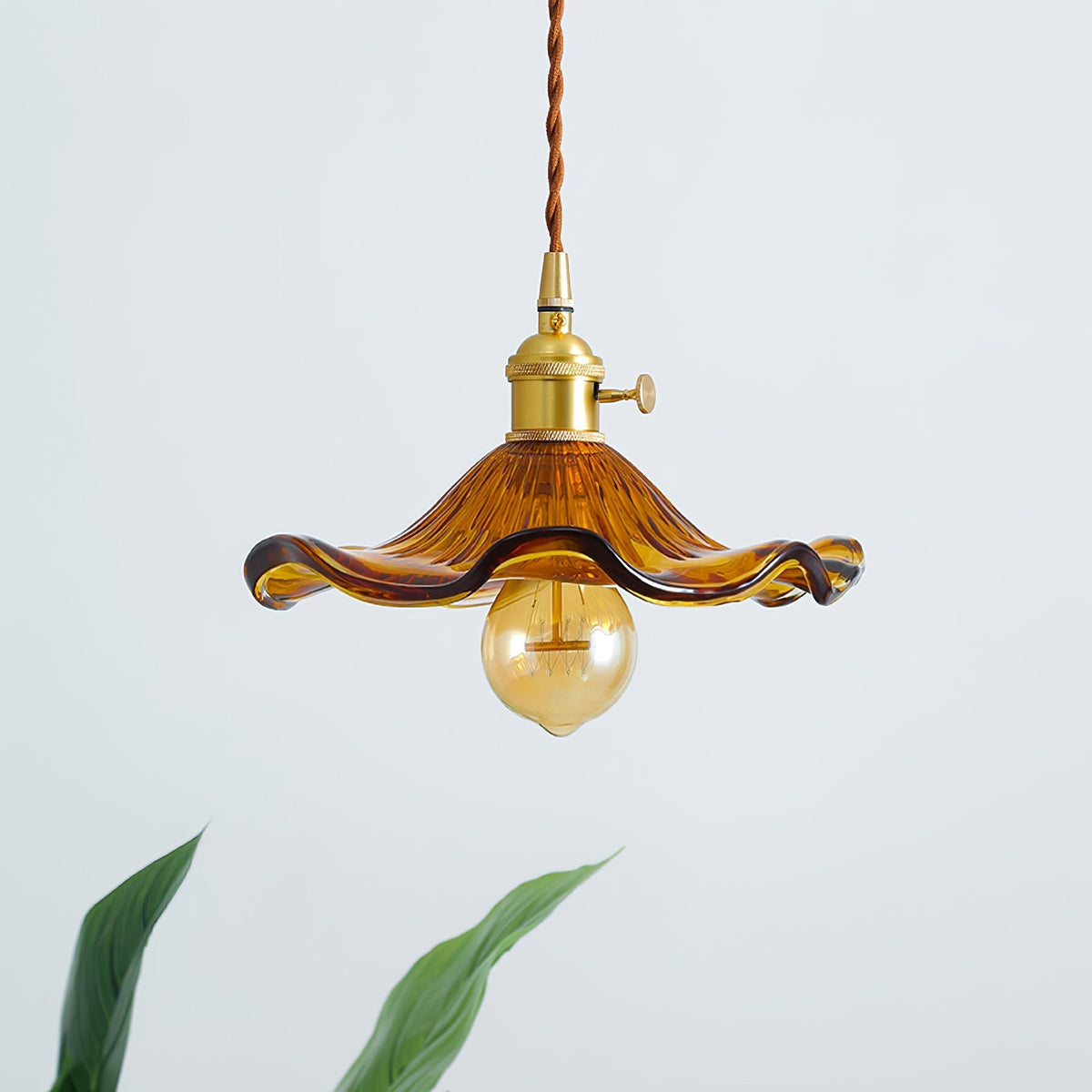 Glass Hibiscus Flower Swag Light