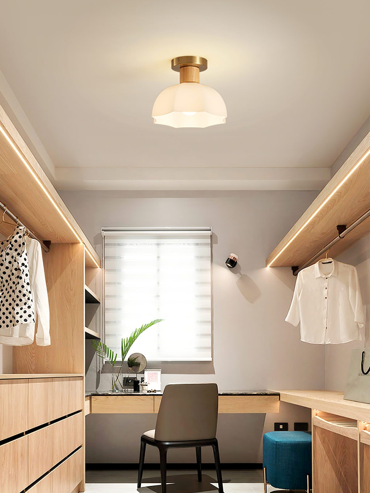 Horn Shaped Small Ceiling Lamp