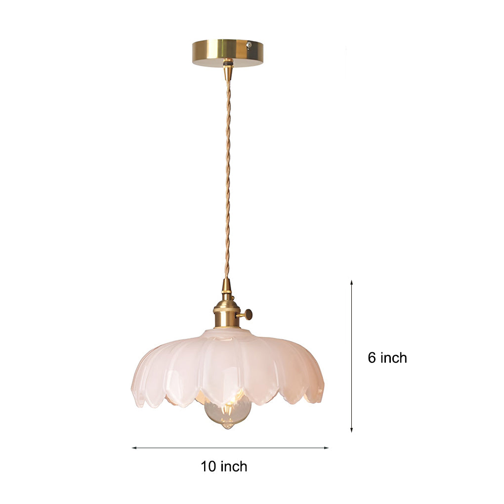 Retro Flower Glass Nordic Kitchen Pendant Lighting Li001973